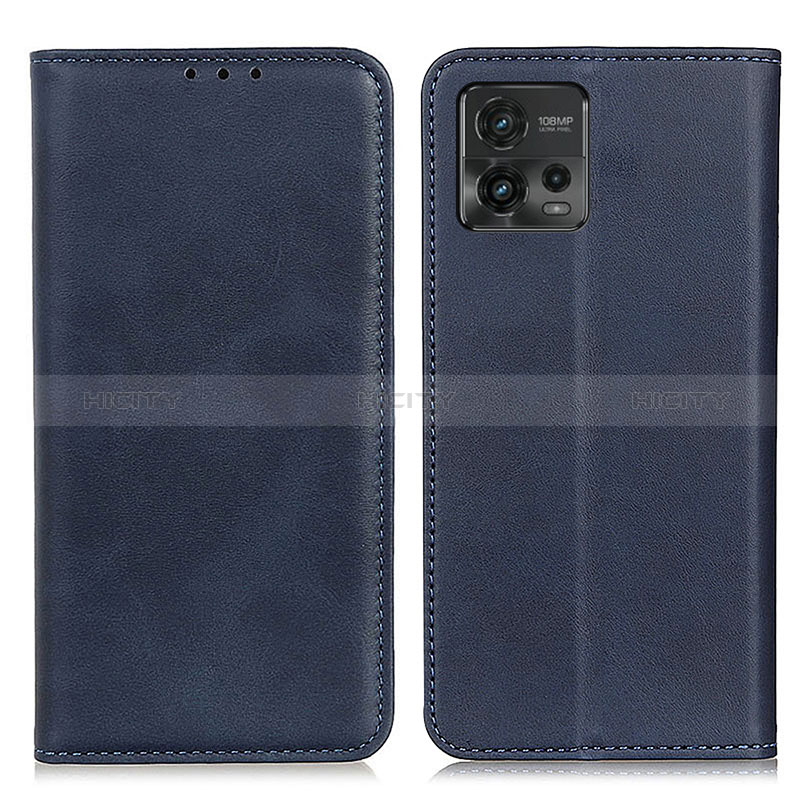 Funda de Cuero Cartera con Soporte Carcasa A02D para Motorola Moto G72 Azul