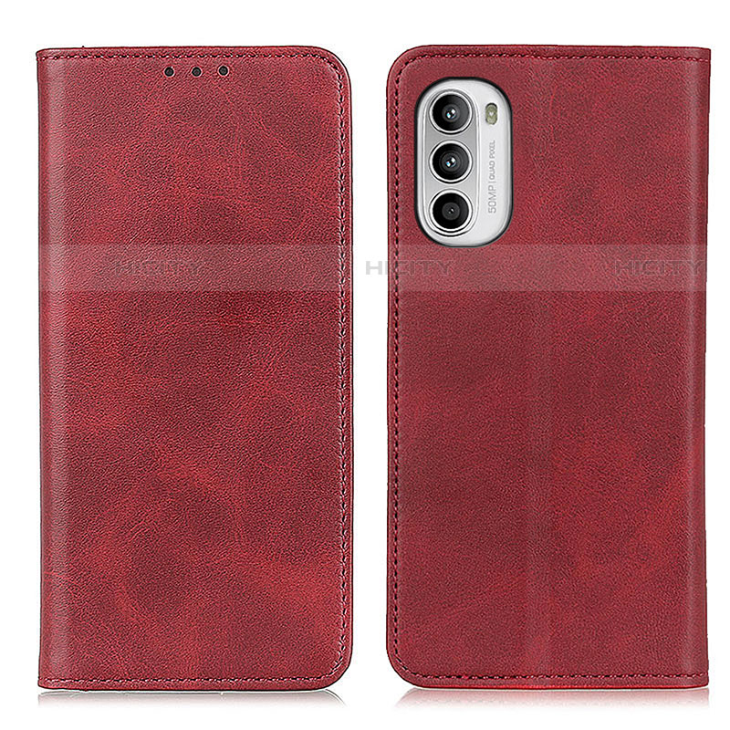 Funda de Cuero Cartera con Soporte Carcasa A02D para Motorola Moto G82 5G Rojo