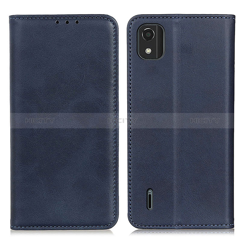 Funda de Cuero Cartera con Soporte Carcasa A02D para Nokia C2 2nd Edition Azul