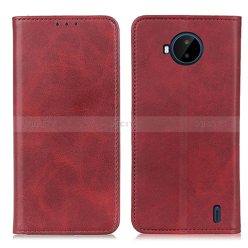 Funda de Cuero Cartera con Soporte Carcasa A02D para Nokia C20 Plus Rojo