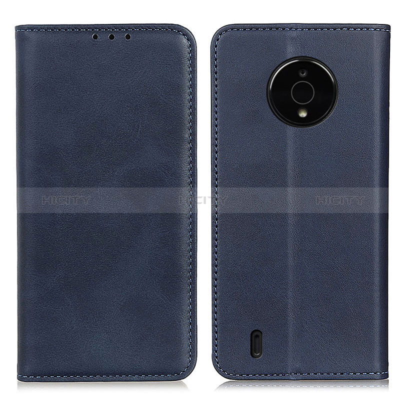 Funda de Cuero Cartera con Soporte Carcasa A02D para Nokia C200 Azul