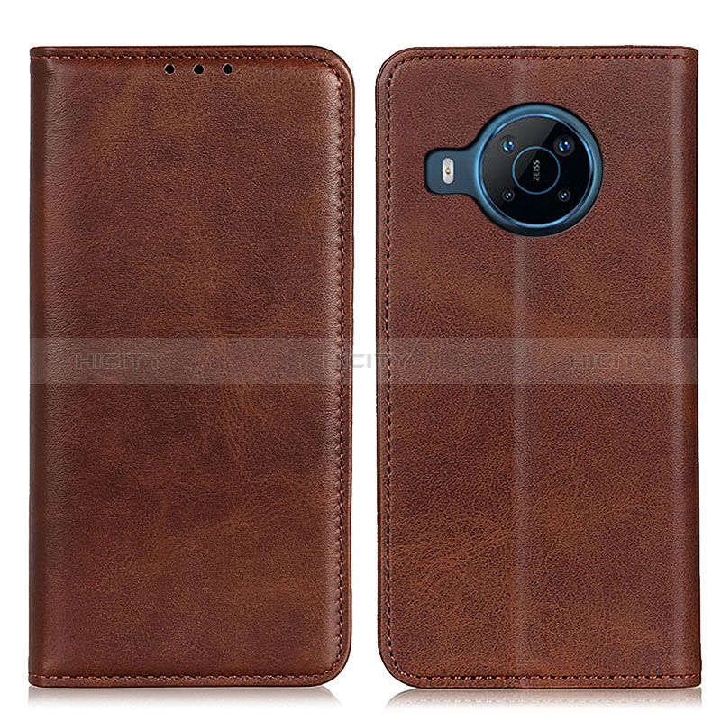 Funda de Cuero Cartera con Soporte Carcasa A02D para Nokia X100 5G Marron