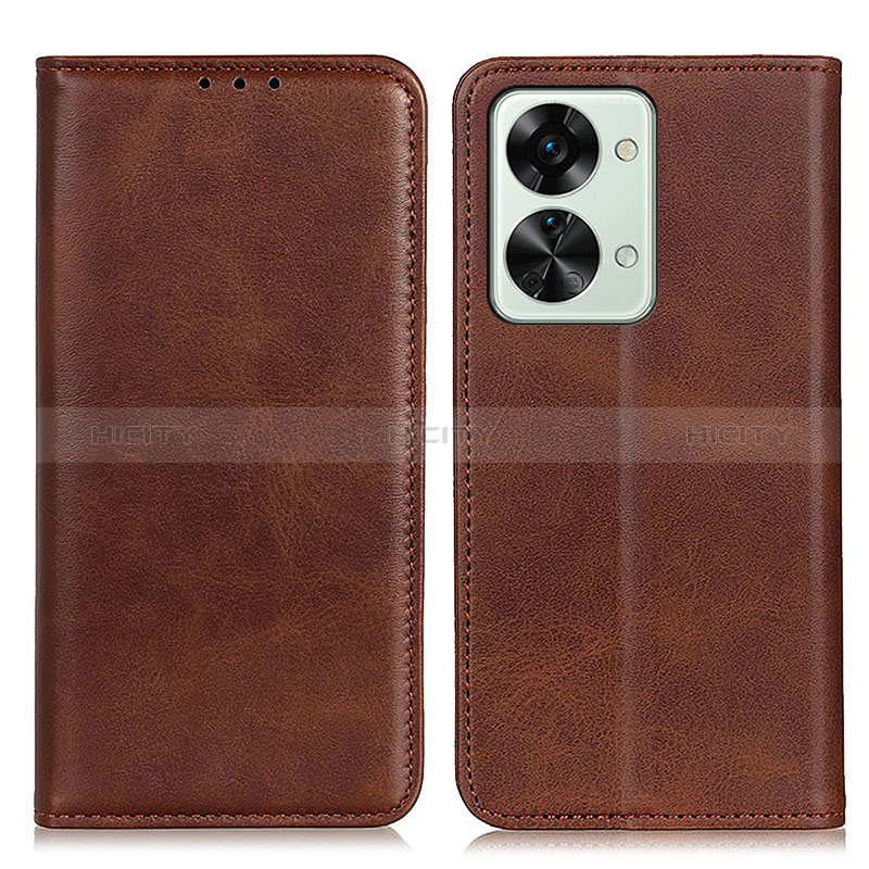 Funda de Cuero Cartera con Soporte Carcasa A02D para OnePlus Nord 2T 5G Marron