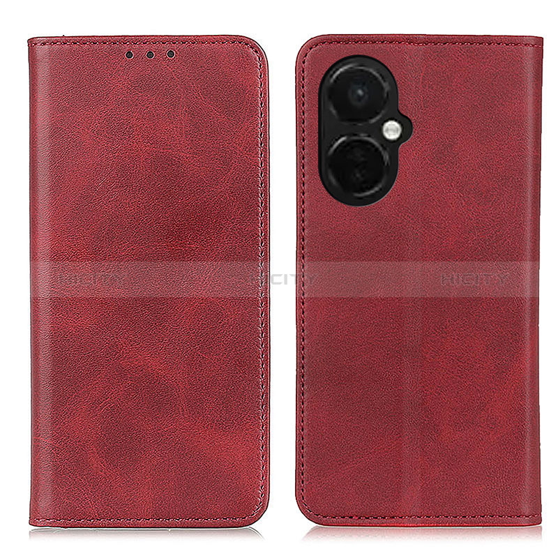 Funda de Cuero Cartera con Soporte Carcasa A02D para OnePlus Nord CE 3 5G Rojo