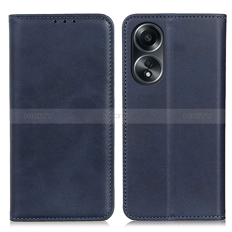 Funda de Cuero Cartera con Soporte Carcasa A02D para Oppo A38 Azul