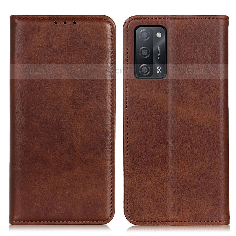 Funda de Cuero Cartera con Soporte Carcasa A02D para Oppo A53s 5G Marron