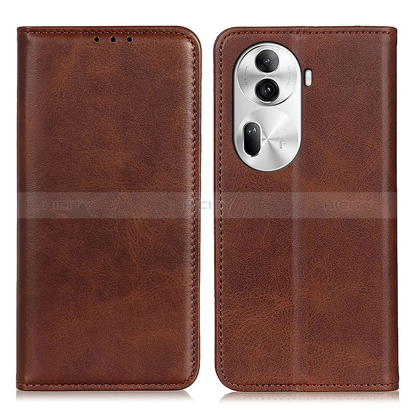 Funda de Cuero Cartera con Soporte Carcasa A02D para Oppo Reno11 Pro 5G Marron