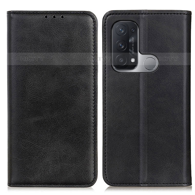 Funda de Cuero Cartera con Soporte Carcasa A02D para Oppo Reno5 A Negro