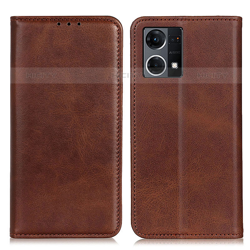 Funda de Cuero Cartera con Soporte Carcasa A02D para Oppo Reno7 4G