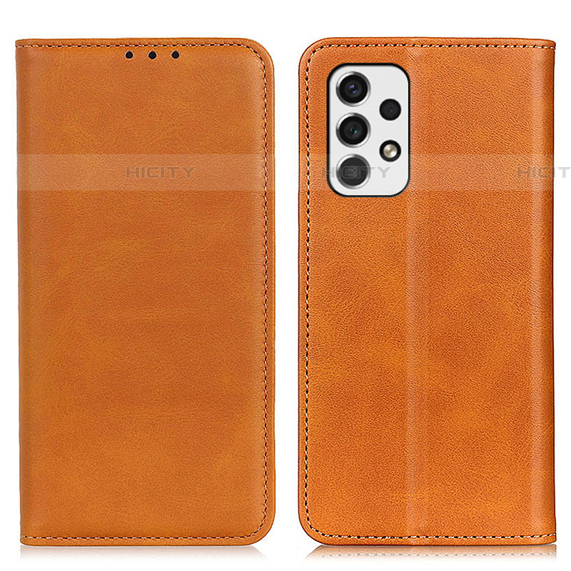 Funda de Cuero Cartera con Soporte Carcasa A02D para Samsung Galaxy A53 5G Marron Claro