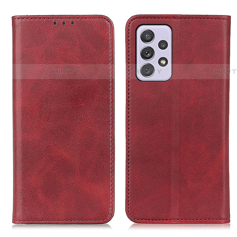 Funda de Cuero Cartera con Soporte Carcasa A02D para Samsung Galaxy A73 5G Rojo