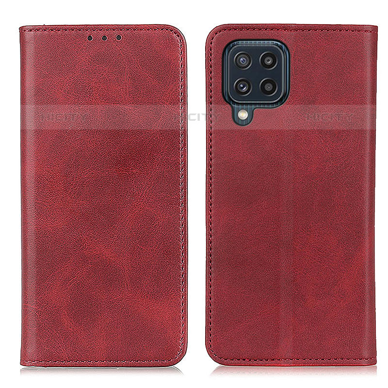 Funda de Cuero Cartera con Soporte Carcasa A02D para Samsung Galaxy M32 4G Rojo