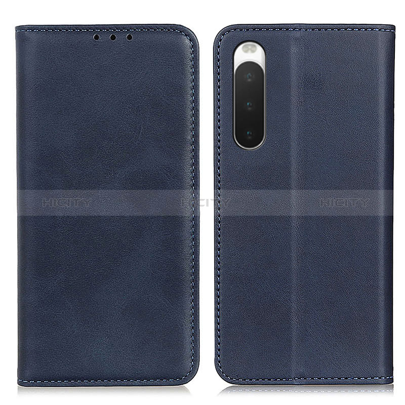 Funda de Cuero Cartera con Soporte Carcasa A02D para Sony Xperia 10 IV Azul