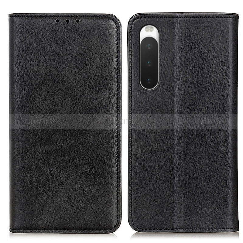 Funda de Cuero Cartera con Soporte Carcasa A02D para Sony Xperia 10 V Negro