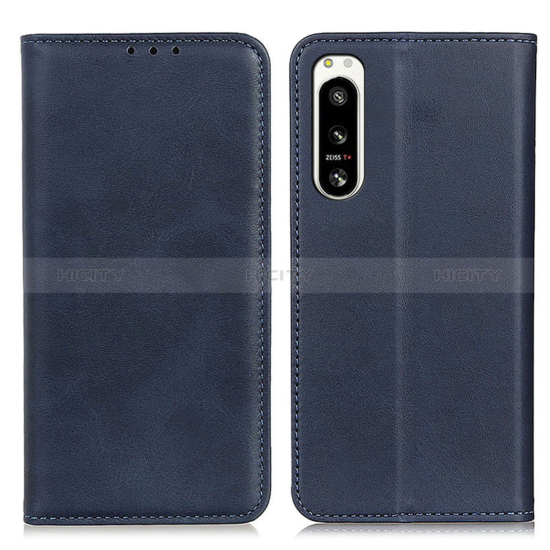 Funda de Cuero Cartera con Soporte Carcasa A02D para Sony Xperia 5 IV Azul