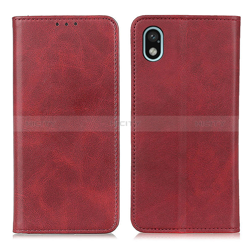 Funda de Cuero Cartera con Soporte Carcasa A02D para Sony Xperia Ace III Rojo