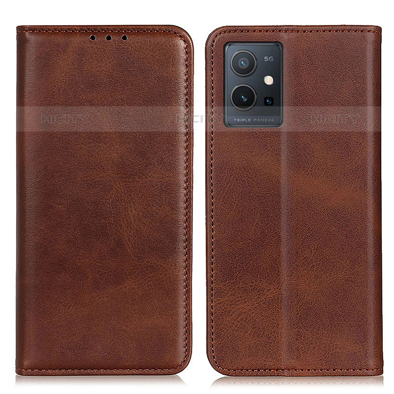 Funda de Cuero Cartera con Soporte Carcasa A02D para Vivo iQOO Z6 5G Marron