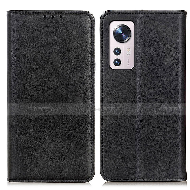 Funda de Cuero Cartera con Soporte Carcasa A02D para Xiaomi Mi 12 5G Negro