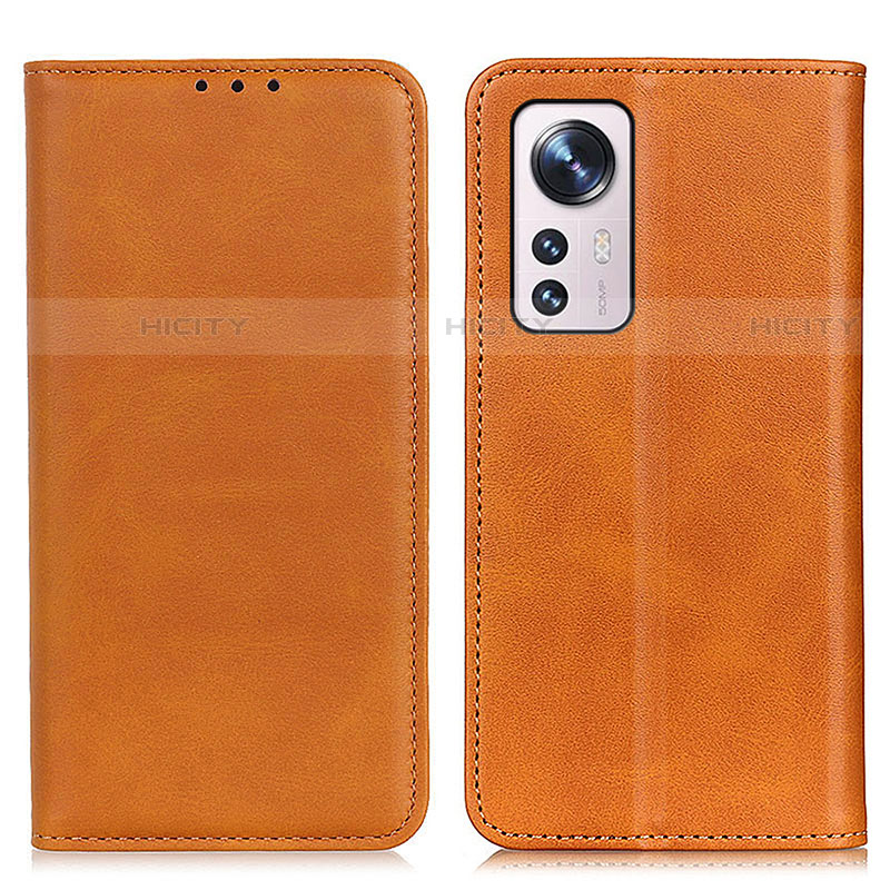 Funda de Cuero Cartera con Soporte Carcasa A02D para Xiaomi Mi 12 Lite 5G Marron Claro