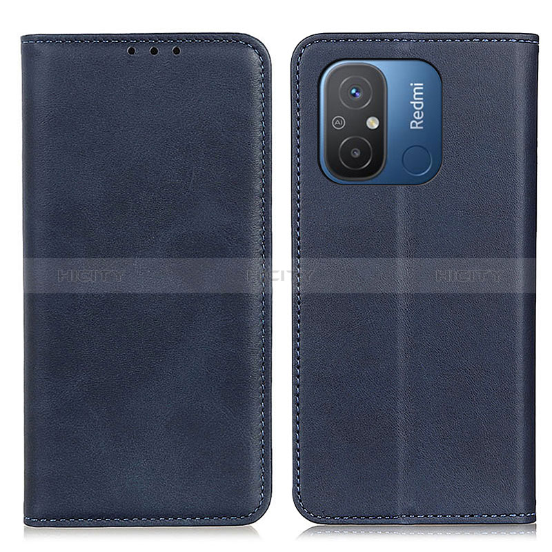 Funda de Cuero Cartera con Soporte Carcasa A02D para Xiaomi Redmi 12C 4G Azul