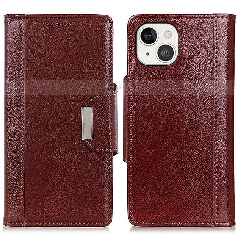 Funda de Cuero Cartera con Soporte Carcasa A03 para Apple iPhone 15