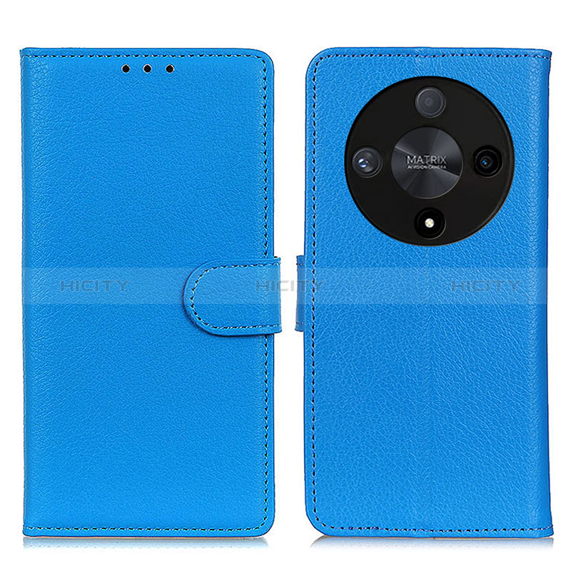 Funda de Cuero Cartera con Soporte Carcasa A03D para Huawei Honor Magic6 Lite 5G Azul Cielo