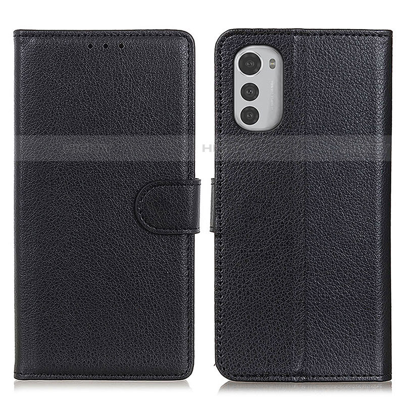 Funda de Cuero Cartera con Soporte Carcasa A03D para Motorola Moto E32 Negro