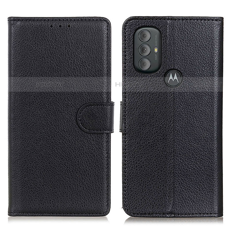 Funda de Cuero Cartera con Soporte Carcasa A03D para Motorola Moto G Play (2023) Negro