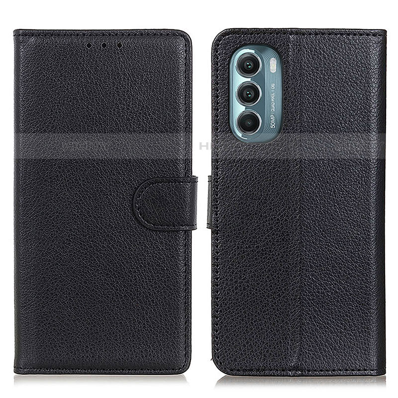 Funda de Cuero Cartera con Soporte Carcasa A03D para Motorola Moto G Stylus (2022) 4G Negro