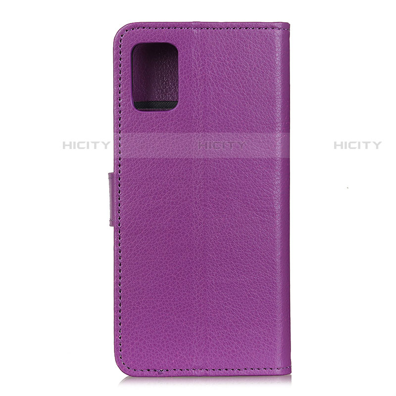 Funda de Cuero Cartera con Soporte Carcasa A03D para Motorola Moto G100 5G Morado