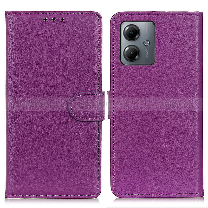 Funda de Cuero Cartera con Soporte Carcasa A03D para Motorola Moto G14