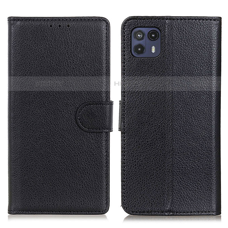 Funda de Cuero Cartera con Soporte Carcasa A03D para Motorola Moto G50 5G Negro