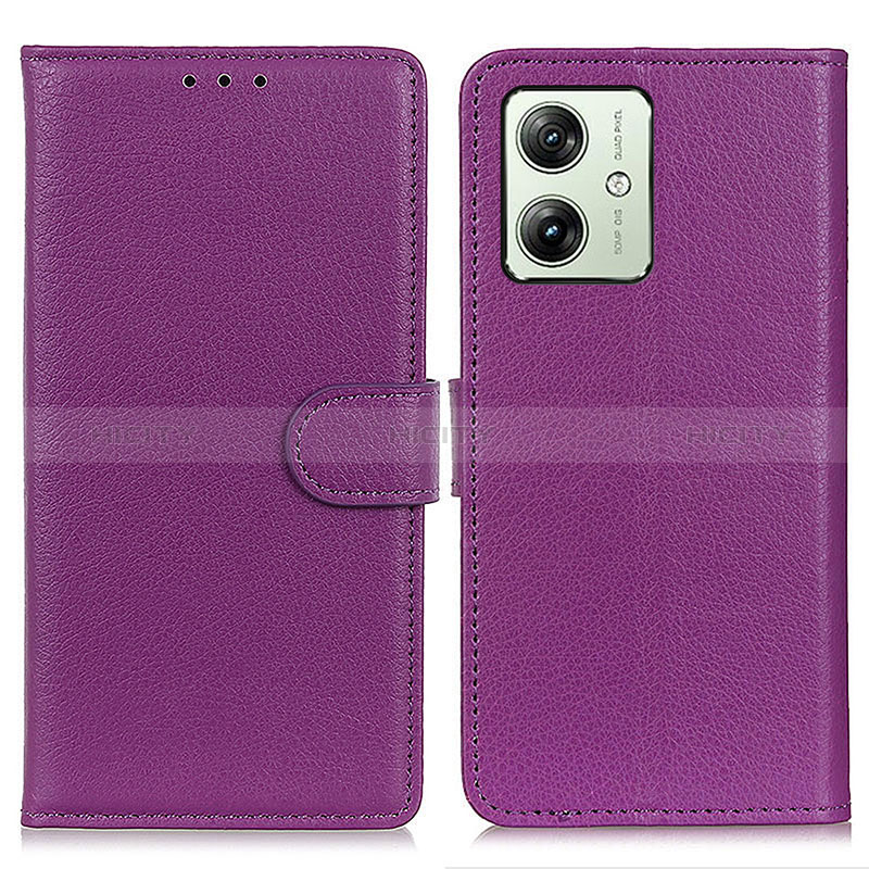 Funda de Cuero Cartera con Soporte Carcasa A03D para Motorola Moto G54 5G