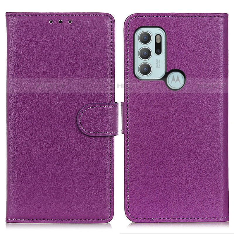 Funda de Cuero Cartera con Soporte Carcasa A03D para Motorola Moto G60s