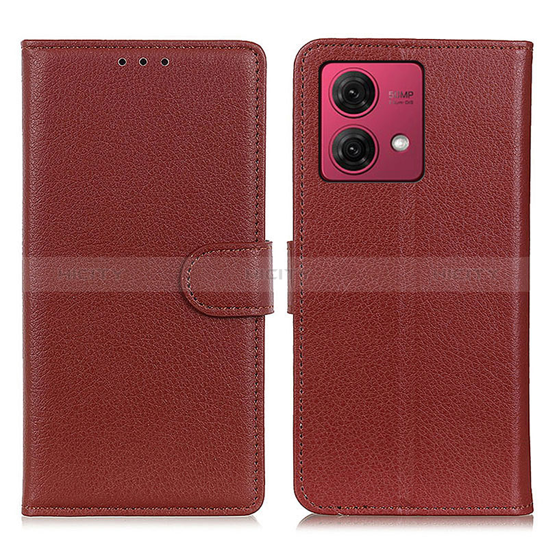 Funda de Cuero Cartera con Soporte Carcasa A03D para Motorola Moto G84 5G Marron