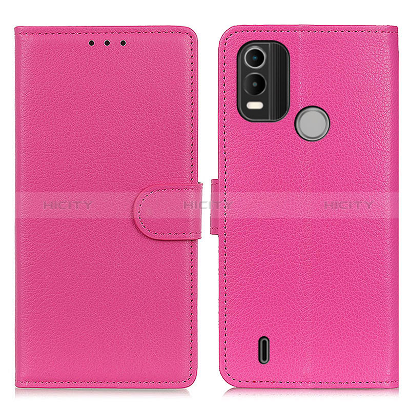 Funda de Cuero Cartera con Soporte Carcasa A03D para Nokia C21 Plus Rosa Roja