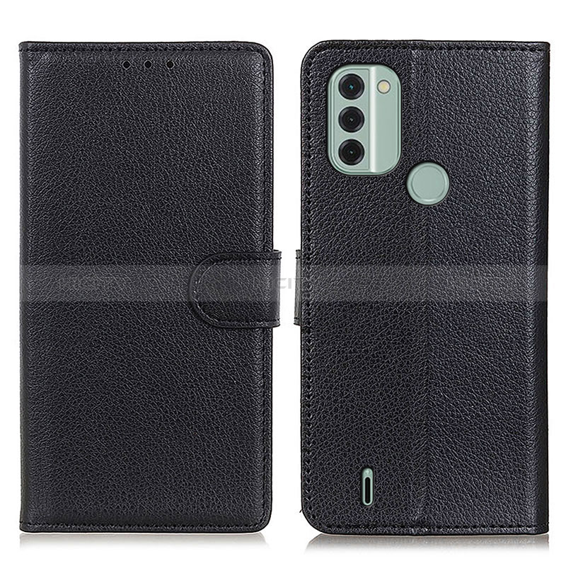 Funda de Cuero Cartera con Soporte Carcasa A03D para Nokia C31 Negro