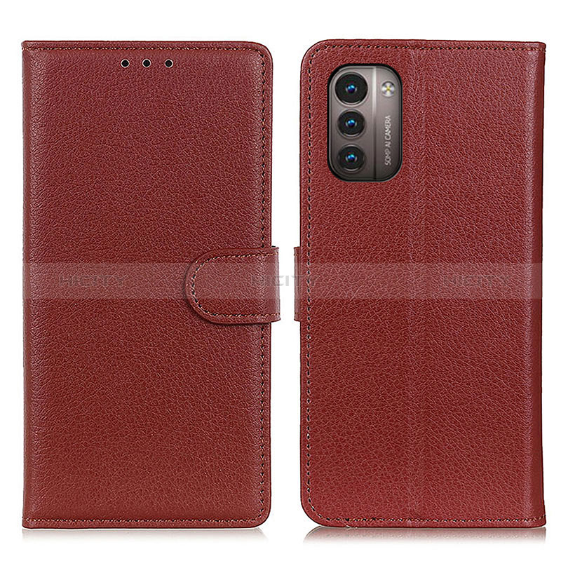 Funda de Cuero Cartera con Soporte Carcasa A03D para Nokia G11 Marron