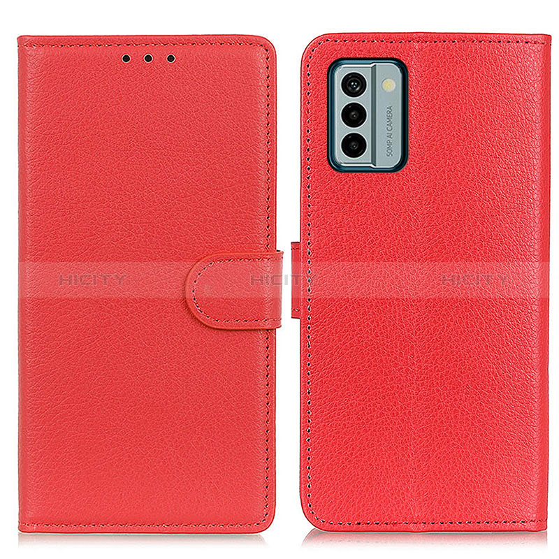 Funda de Cuero Cartera con Soporte Carcasa A03D para Nokia G22 Rojo