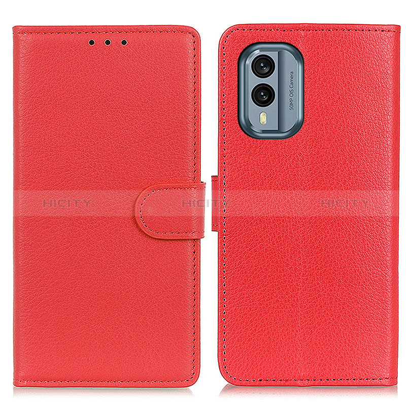 Funda de Cuero Cartera con Soporte Carcasa A03D para Nokia X30 5G Rojo