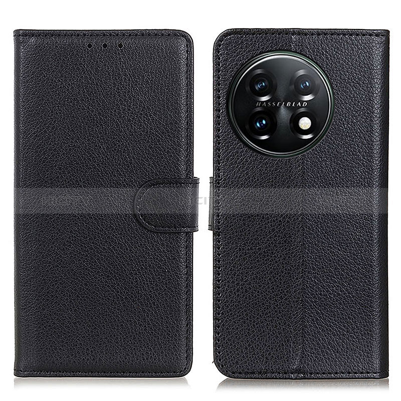 Funda de Cuero Cartera con Soporte Carcasa A03D para OnePlus 11 5G Negro