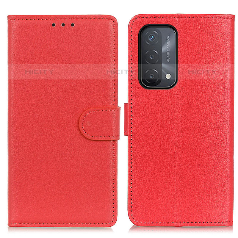 Funda de Cuero Cartera con Soporte Carcasa A03D para OnePlus Nord N200 5G Rojo