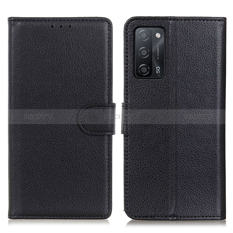 Funda de Cuero Cartera con Soporte Carcasa A03D para Oppo A56 5G Negro