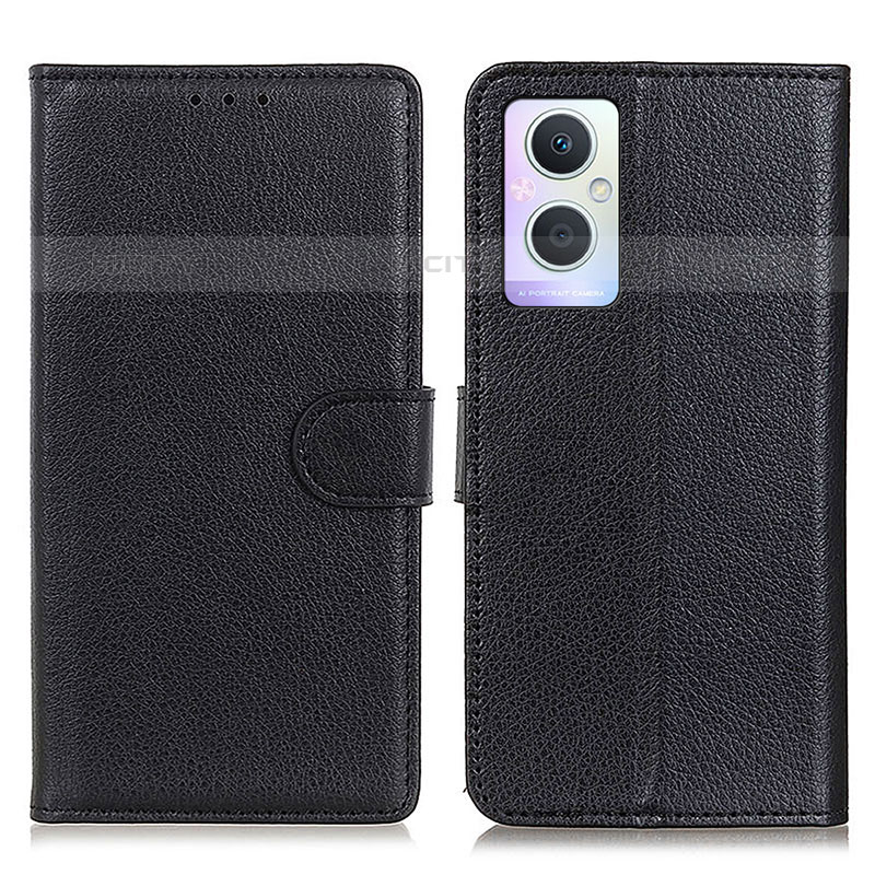 Funda de Cuero Cartera con Soporte Carcasa A03D para Oppo Reno8 Z 5G Negro