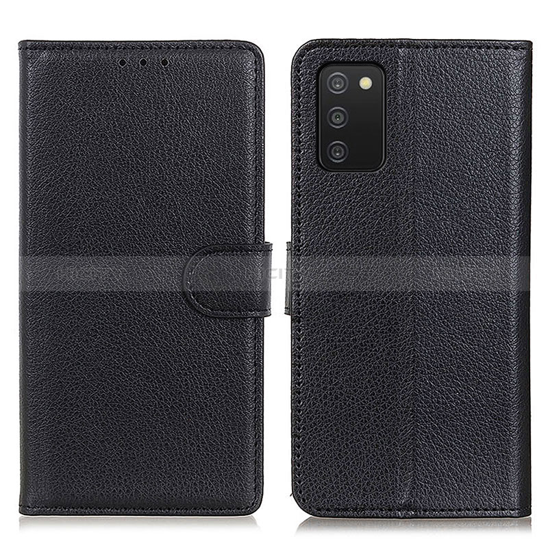 Funda de Cuero Cartera con Soporte Carcasa A03D para Samsung Galaxy A02s Negro