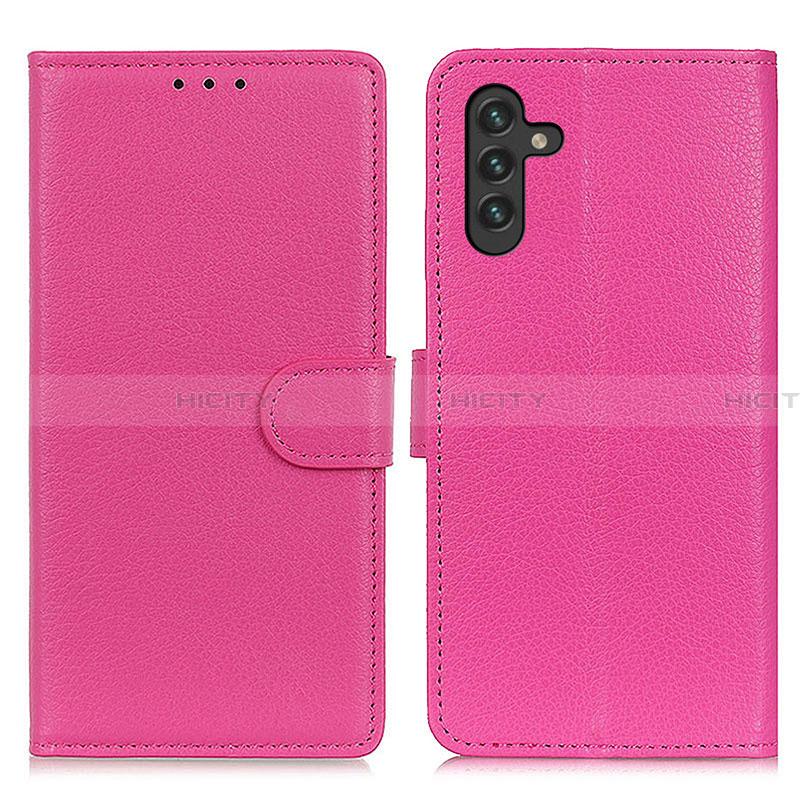 Funda de Cuero Cartera con Soporte Carcasa A03D para Samsung Galaxy A13 5G Rosa Roja