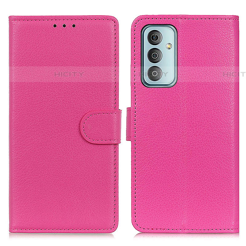 Funda de Cuero Cartera con Soporte Carcasa A03D para Samsung Galaxy F23 5G Rosa Roja