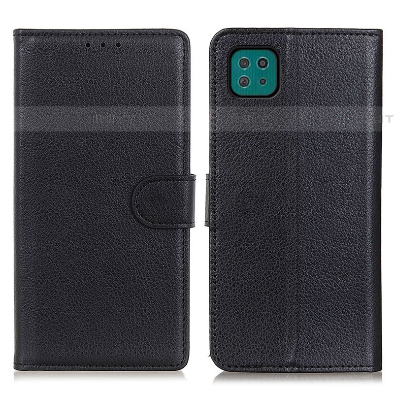 Funda de Cuero Cartera con Soporte Carcasa A03D para Samsung Galaxy F42 5G Negro