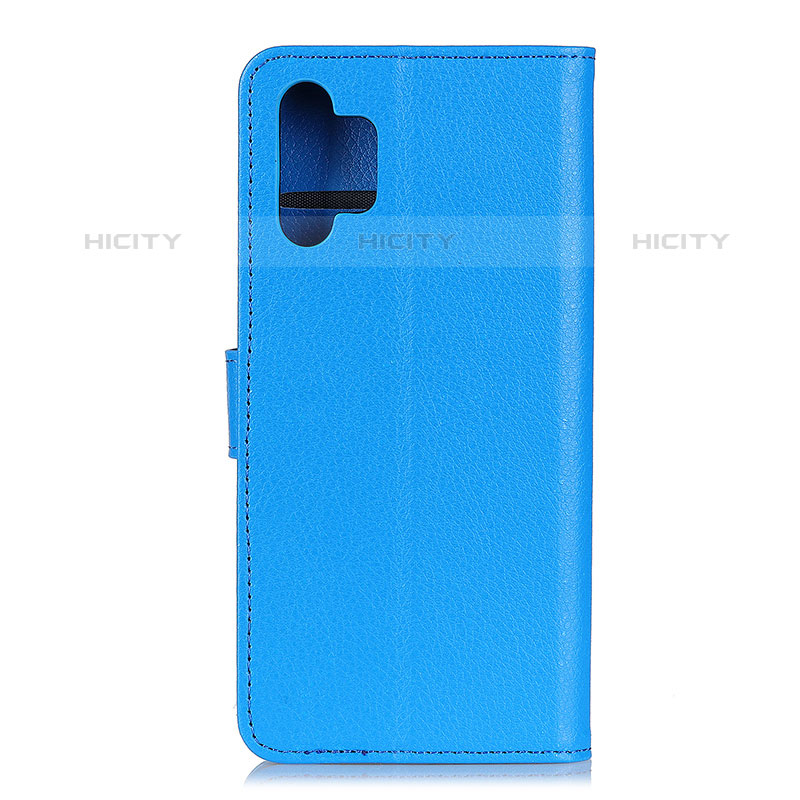 Funda de Cuero Cartera con Soporte Carcasa A03D para Samsung Galaxy M32 5G Azul Cielo