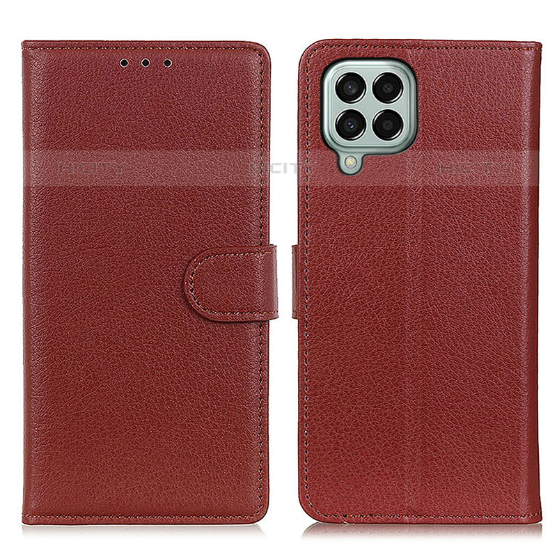 Funda de Cuero Cartera con Soporte Carcasa A03D para Samsung Galaxy M33 5G Marron